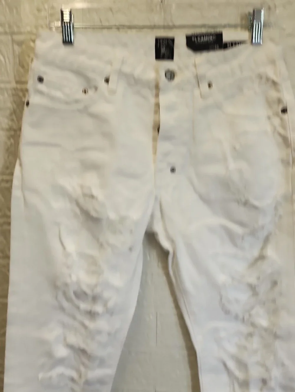 PRPS Women's White Distressed Boyfriend Jeans - Picture 5 of 8